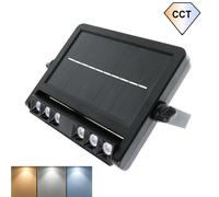 Applique Solare da Parete 6 LED 10W Sensore Crepuscolare CCT IP54 Per Esterni