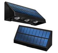 Applique Solare LED da Parete esterno Impermeabile IPX4 RGB 3000k Luce calda [EEK: A]