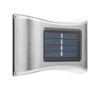 Applique solare LED Elbat 150LM - Pannello solare integrato 2V, 120 mAh - Batteria 1,2V, 600 mAh - Alloggiamento in acciaio ino