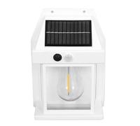 Applique solare moderna, lampada da parete esterna, lampadina LED con sensore, lanterna con alloggiamento in metallo con protezione, illuminazione resistente alle intemperie, da esterno per