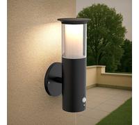 Applique Solare Nera in Acciaio con Sensore di Movimento IP54 Colore Bianco Naturale 4.000K