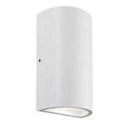 Applique Da Esterno Moderna Trump Alluminio E Vetro Bianco Led 6+6W 4000K