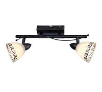 APPLIQUE SPOT COLOR RUGGINE, VETRO ANTICATO, 2X40W G9 230V Art. 5684-2