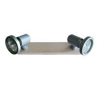 APPLIQUE SPOT DA PARETE 2xGU10 230V FAGGIO/ALLUMINIO MASSIVE PHILIPS 02660/22/87