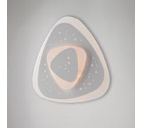 Applique Stecy Ø23xH5 cm, Bianco, Metallo Bianco e Acrilico con LED 33W 2900 Lumen 3000 + 4500K