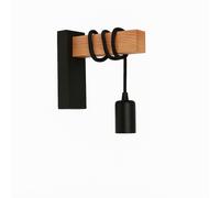 APPLIQUE STILE INDUSTRIAL MODERNO IN LEGNO E METALLO PER LAMPADINA E27 MAX 60W