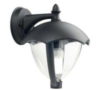 Applique Struttura in pressofusione di alluminio. , SOFY, Diffusore in termoplastico trasparente. Dimensione 19x21xh 24 cm Altezza max lampada 110mm colore nero nero