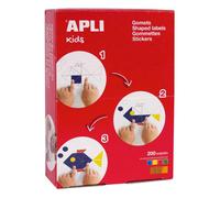 Applique tonda Ø 19 mm con adesivo permanente - 8000 elastici per scuola - ideale per scuole e seminari per bambini - soddisfa NEW