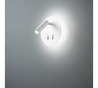 Applique in metallo verniciato bianco Plug LED 6W + 3W faretto spot 3000K CRI?80 220-240V 50/60Hz 346Lm + 150Lm faretto spot biemissione