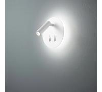 Applique Tonda Contemporanea Plug Metallo Bianco Acrilico Led 6W 3000K [EEK: A++]