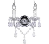 Applique Trio Luster 2 luci con pendenti 26 cm trasparente Trasparente