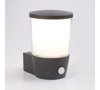 Applique Tucson - Metallo grigio, policarbonato bianco e trasparente