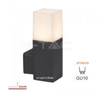 V-Tac VT-7613 Portalampada da Giardino Wall Light da Muro Quadrato per Lampadine GU10 - SKU 7563