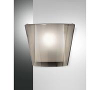 Applique Viki Fumé Fabas 1 Luce Metallo Vetro Design Elegante per Interni Collez [EEK: A++]