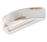 Applique Vintage Mezza Luna Ceramica Bianca 1 Luce R7S