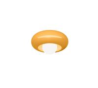Applique Vintage Bumbum Ceramica Gialla Vetro Bianco Opalino 1 Luce E27 D40,5Cm
