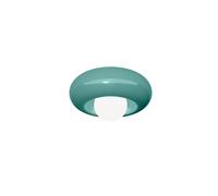 Applique Vintage Bumbum Ceramica Turchese Vetro Opalino 1 Luce E27 D40,5Cm