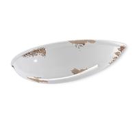 Ferroluce Retrò C304/14-VIB Applique Vintage, Ceramica, 46 watts, Bianco Lucido, 9.5x41x9 cm