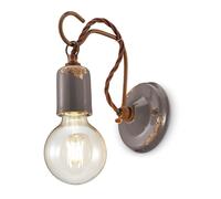 Applique Vintage Ceramica Tortora Con Filamento 1 Luce E27