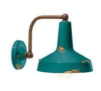 Applique Vintage Ceramica Verde Curva 1 Luce E27