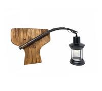 APPLIQUE VINTAGE COUNTRY RETRO' DA PARETE IN LEGNO CON PORTALAMPADA E27 [EEK: A++]