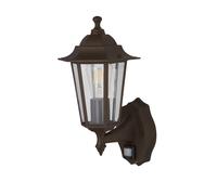 Applique Vintage-Decò Alex Acciaio Marrone Vetro Trasparente 1 Luce E27