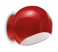 Applique Vintage Decò Ayrton Ceramica Rosso 1 Luce E27
