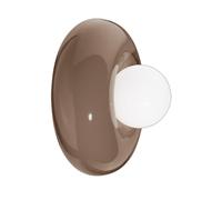 Applique Vintage Decò Bumbum Ceramica Marrone Moka 1 Luce G9