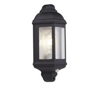 Applique Vintage-Decò Maine Alluminio Bianco Vetro Nero 1 Luce E27