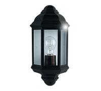 Searchlight Applique Maine Vintage‑Decò – Alluminio nero, 1 luce E27