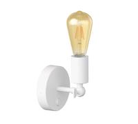 Applique vintage E27 FETRO con interruttore bianco orientabile incl. lampada E27