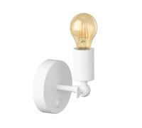 Applique vintage E27 FETRO con interruttore bianco orientabile incl. lampada E27