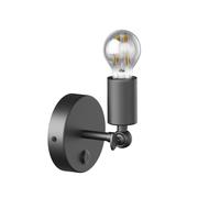 Applique vintage FETRO interruttore nero orientabile + lampada LED 370lm