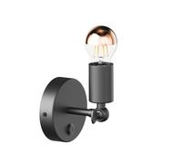 Applique vintage FETRO interruttore nero orientabile + lampada LED 839lm