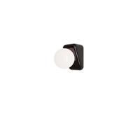 Applique Vintage Flip Ceramica Nera Vetro Opalino 1 Luce G9