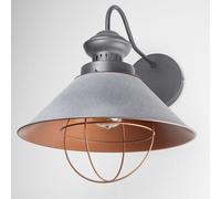 Applique Vintage Grigia Rame Industriale E27 Per Soggiorno Cucina