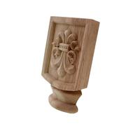 Applique vintage in legno massiccio per la decorazione di nozze, accessori per mobili moderni, statuette in legno, 9,5 x 5 cm