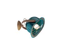 Applique Vintage Industrial Ferro E Ceramica Verde 1 Luce E27
