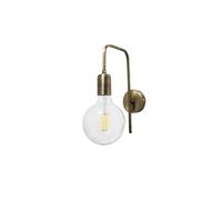 Applique vintage industrial retrò lampada da parete ottone spazzolato 1 luce