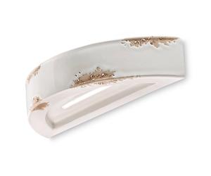 Applique Vintage Mezza Luna Ceramica Bianca 1 Luce R7S