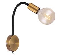 Applique vintage oro nero Lampada Eddison a faretto mobile