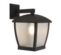 Applique Vintage Seattle Alluminio Nero Policarbonato Trasparente 1 Luce E27 [EEK: A++]