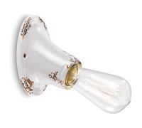 Applique Vintage Senza Diffusore Ceramica Bianco 1 Luce E27