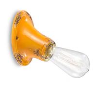Applique Vintage Senza Diffusore Ceramica Giallo 1 Luce E27