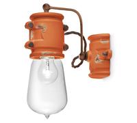 Applique Vintage Urban Ferro E Ceramica Arancio 1 Luce E27 22Cm