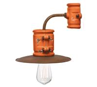 Applique Vintage Urban Ferro E Ceramica Arancio 1 Luce E27 25Cm