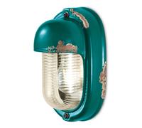 Applique Vintage Verticale Ceramica Verde 1 Luce E27