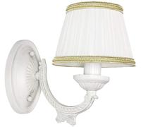 Applique Wandleuchte Camera Letto Soggiorno Tessuto Metallo E14 Bianco Classico