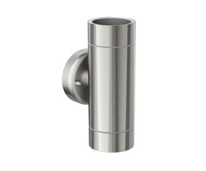 Applique WEDO per esterni in acciaio inox cromato opaco IP44 a due luci Up