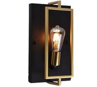 APPLIQUEM DA MURO E27 MAX90W NERO BRONZO 220V DA INTERNO LAMPADA A VISTA [EEK: A]